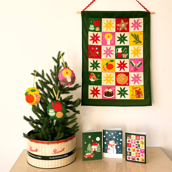 Pre-order Advent calendar | Cosy Christmas fabric wall hanging