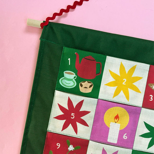 Pre-order Advent calendar | Cosy Christmas fabric wall hanging