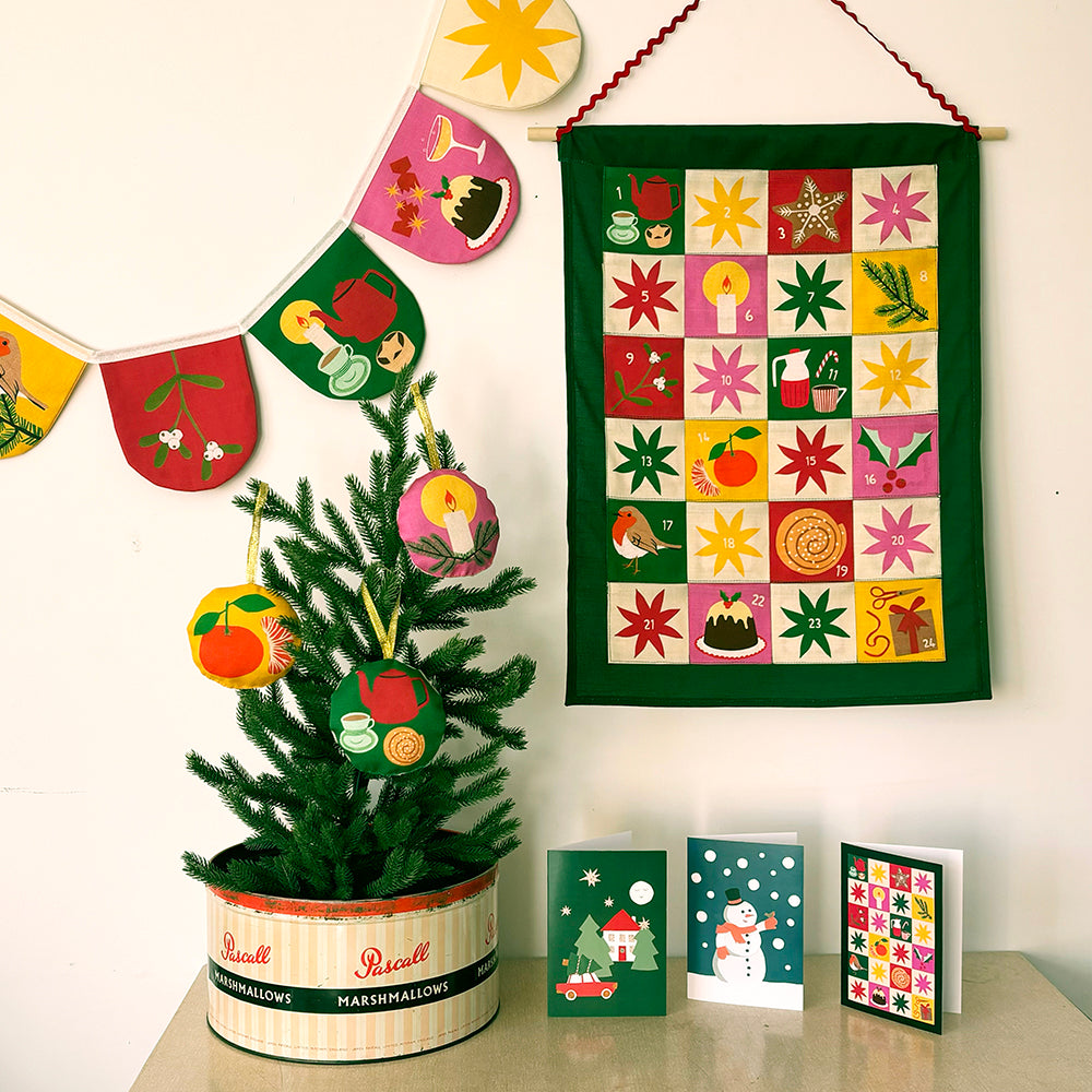 Advent calendar | Cosy Christmas fabric wall hanging