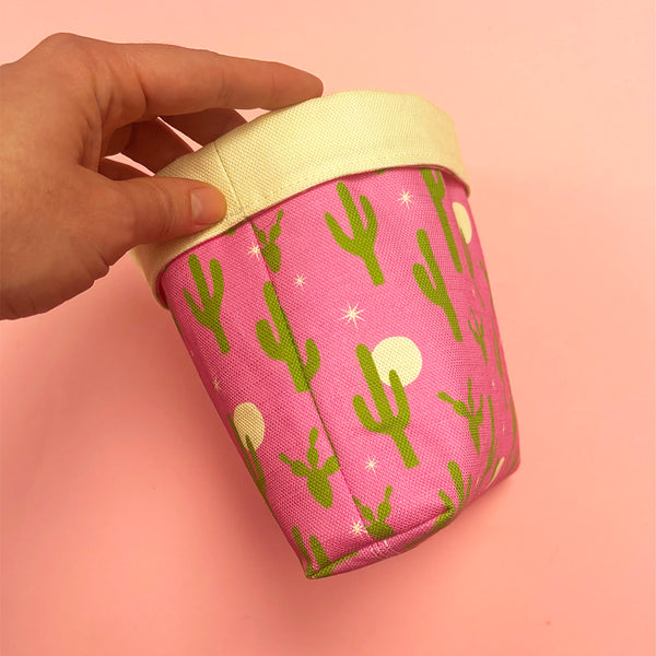 Plant cosy or basket | Cactus print | made to order