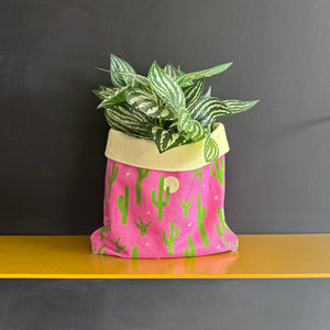 Plant cosy or basket | Cactus print | made to order