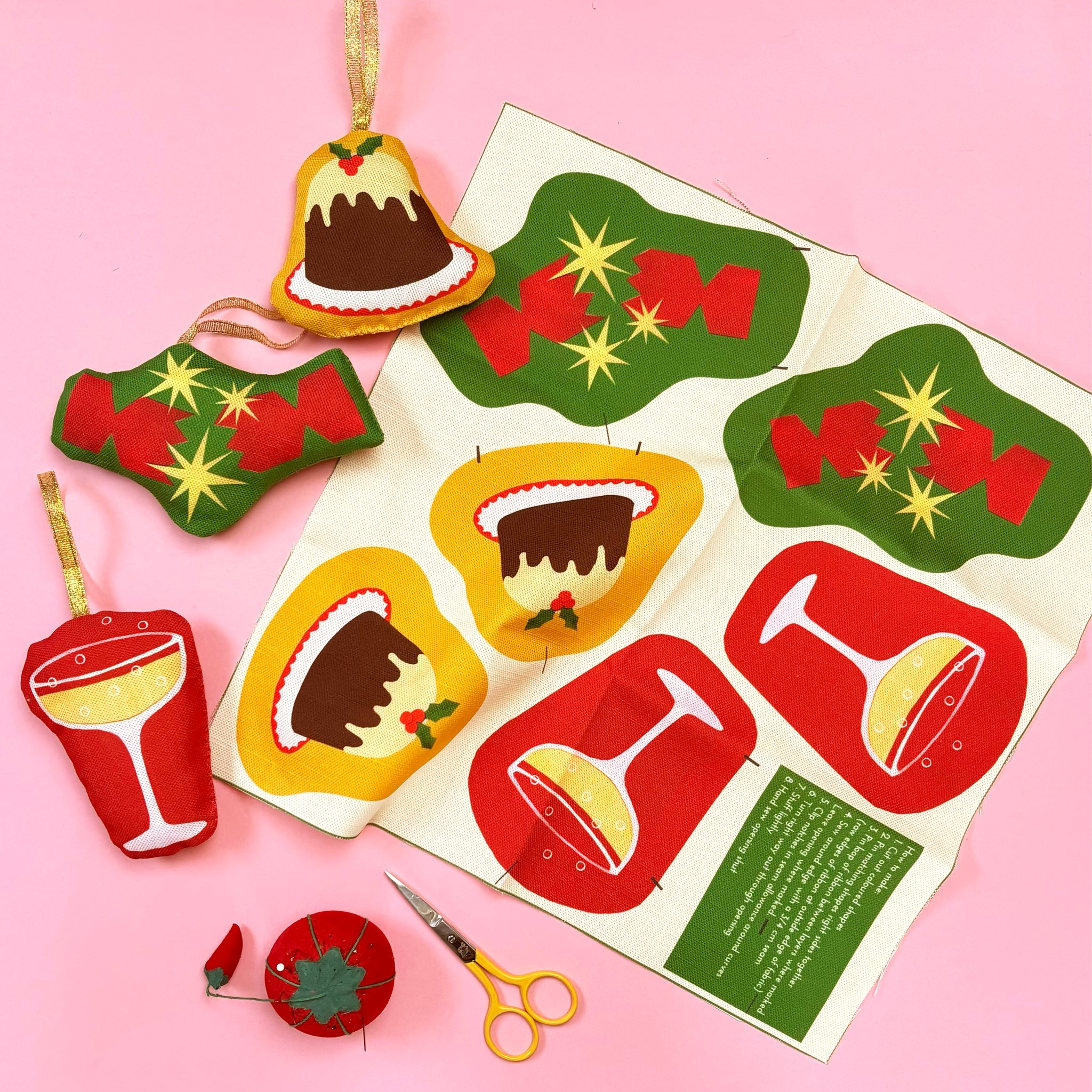 Sew-Your-Own Set of Celebration Tree Decorations | craft kit