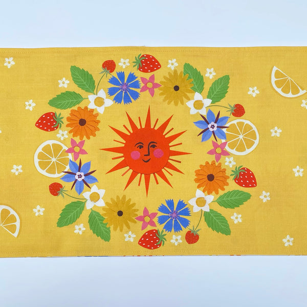 Summer solstice table runner | double sided | made to order