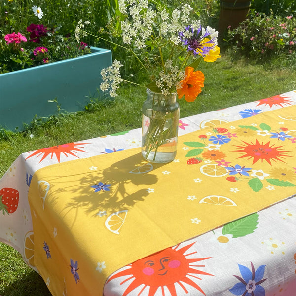 Summer solstice table runner | double sided