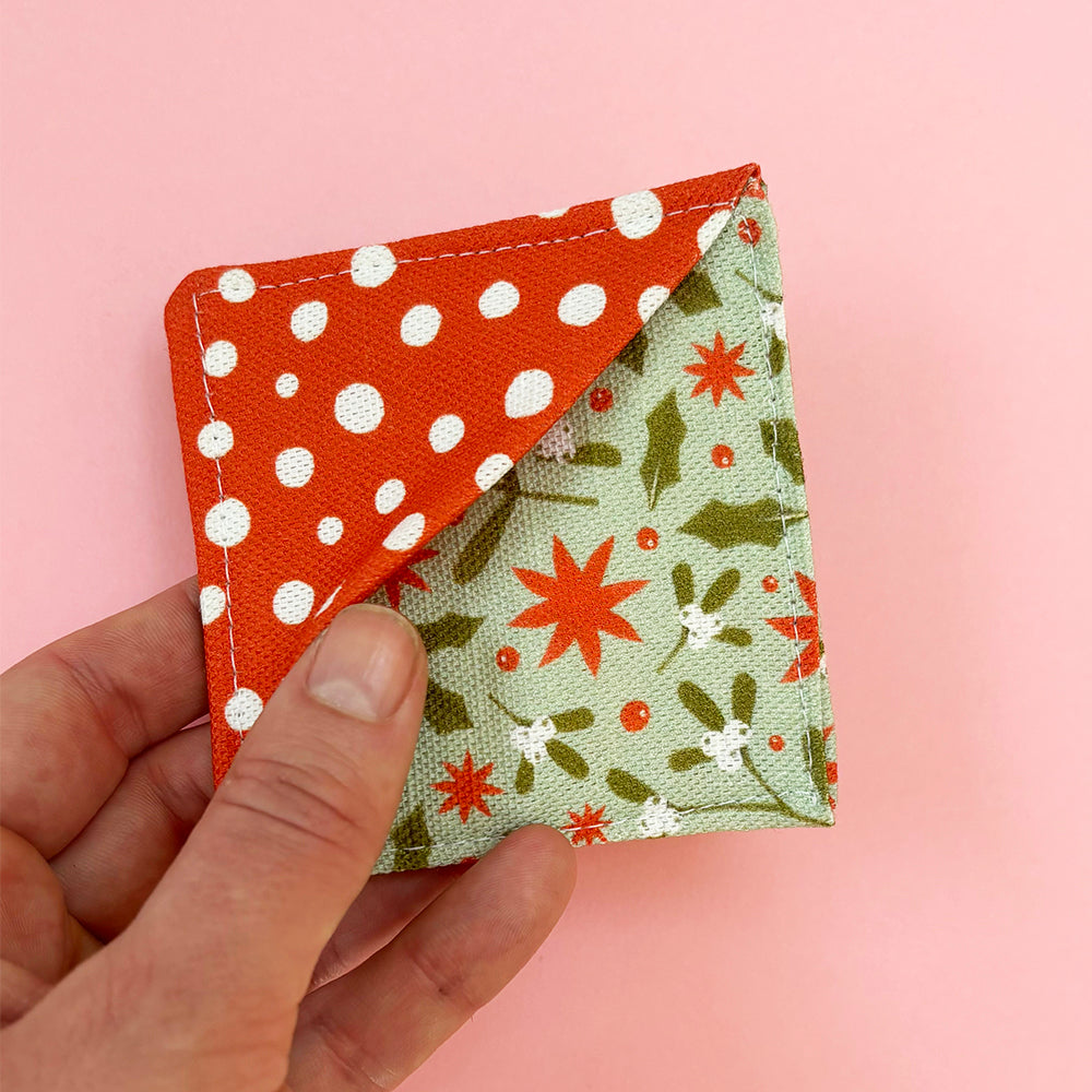 Fabric bookmark | Festive