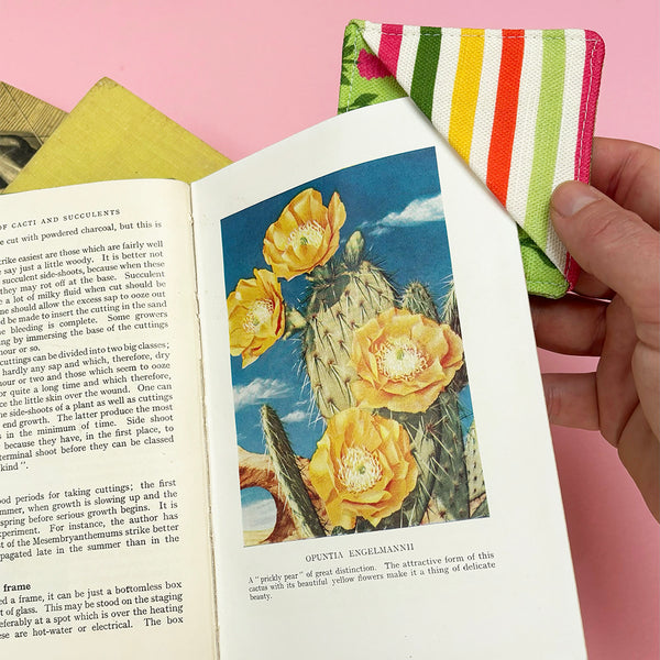 Fabric bookmark | Foxgloves