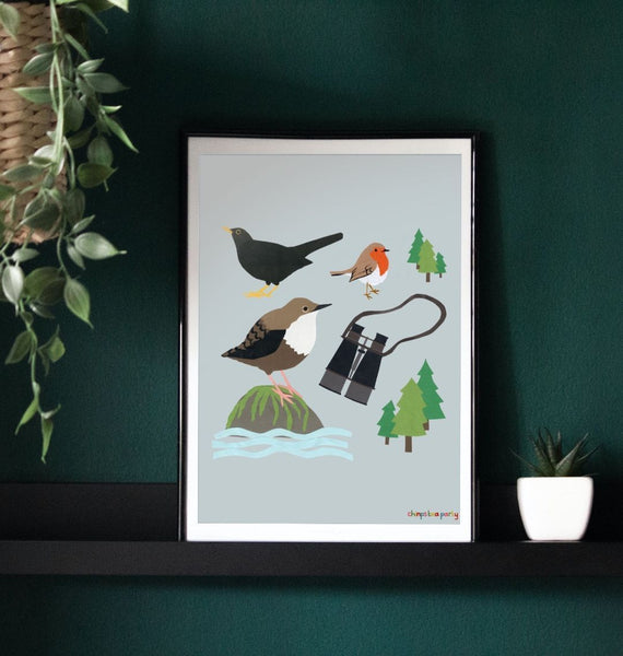 Large Bird spotter A3 print