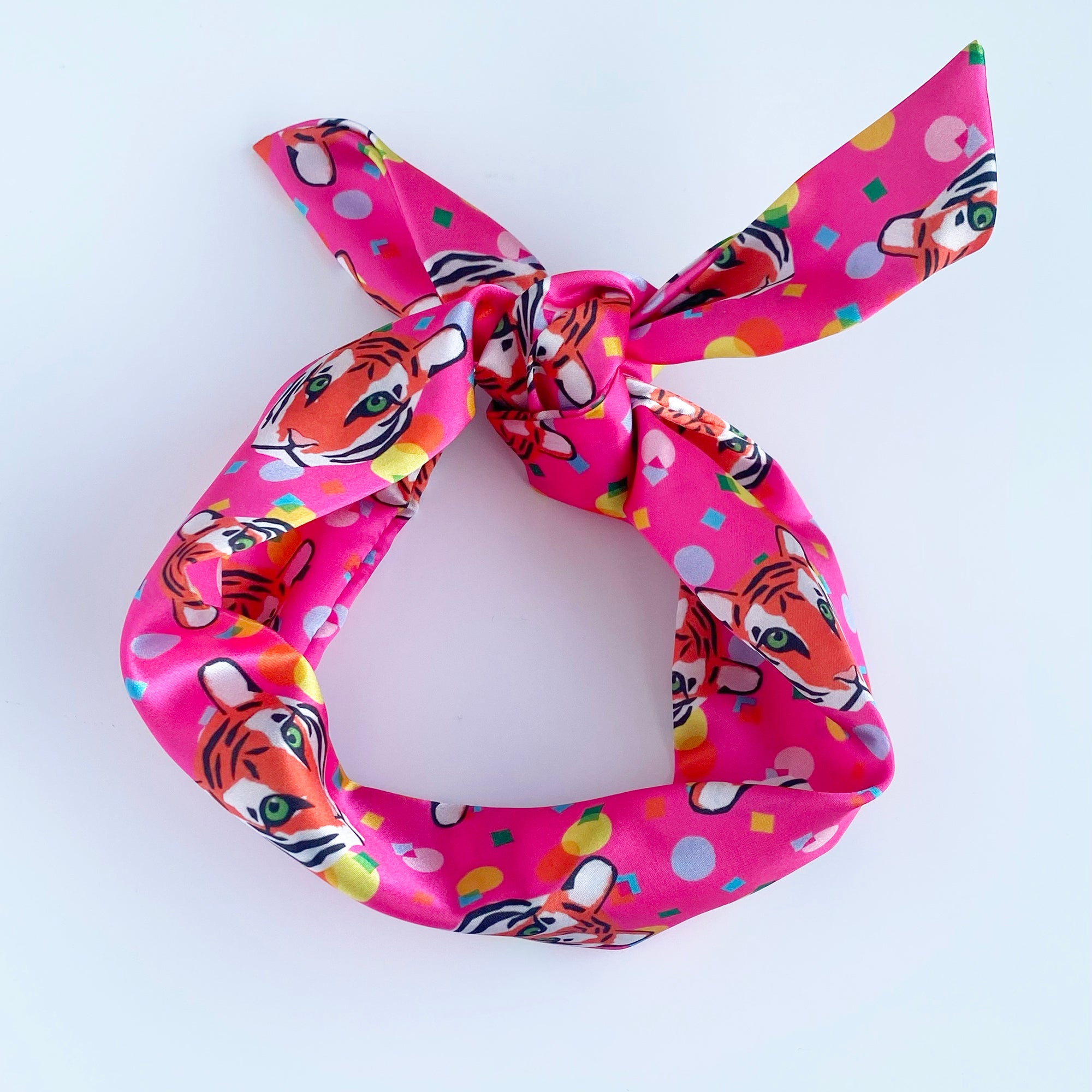 Hot Pink Wild Tiger Square Head Scarf – Scarf Bar